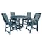 Highwood Usa Weatherly 5pc Round Counter Height Outdoor Patio Furniture Dining Set AD-CNW48-NBE - alternate 1